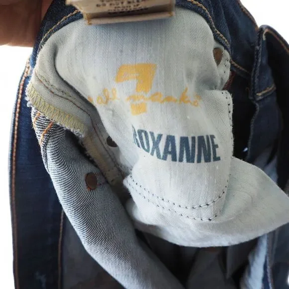 7 for All Mankind Roxanne Straight Leg Medium Wash Jeans Women's 27 - Picture 4 of 11